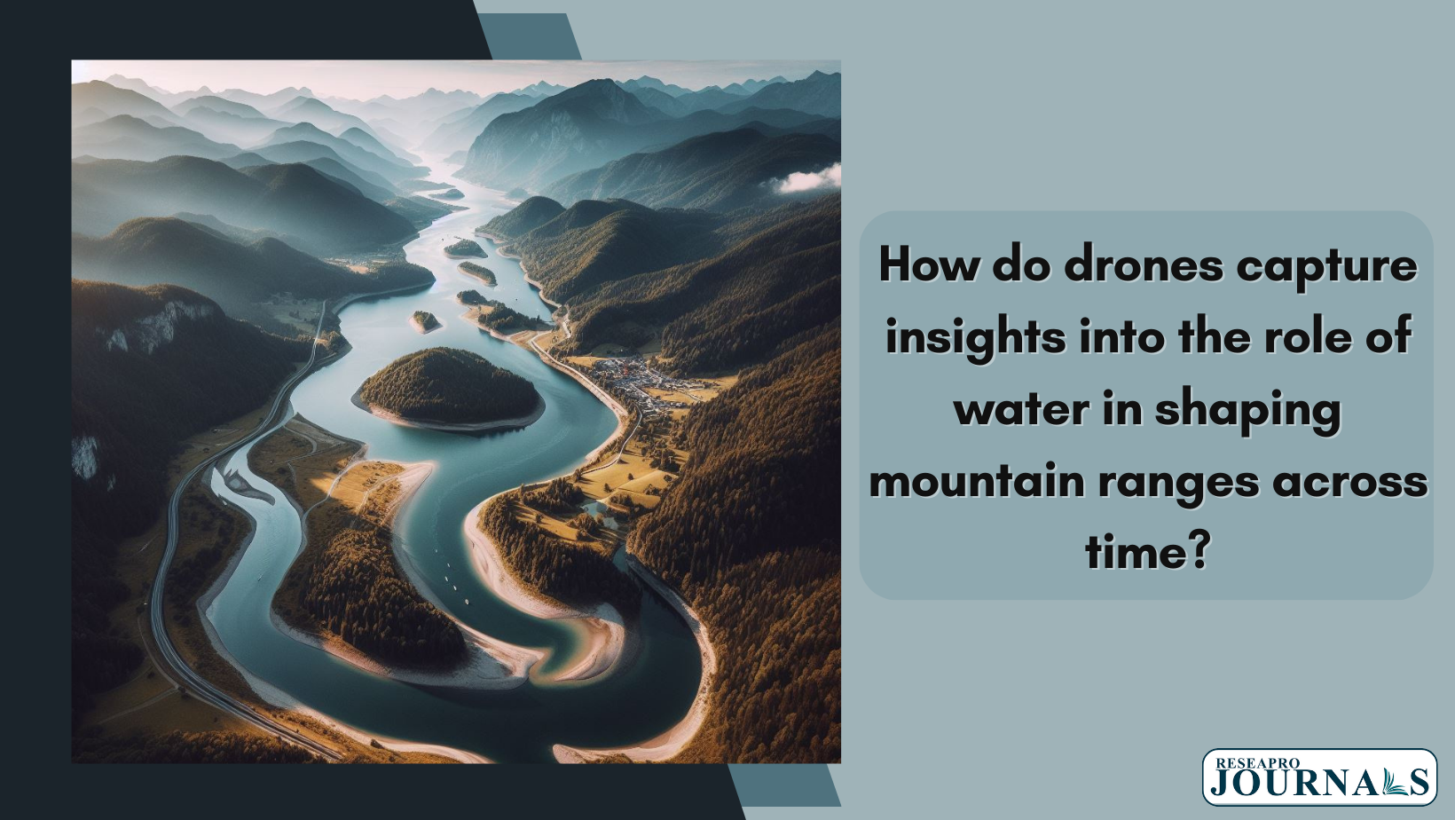 Unveiling mountain formation through aerial water impact surveys.